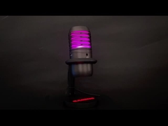RGB Lighting USB Condenser Microphone For Streaming And Recording