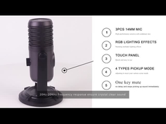 4 Pickup Patterns USB Condenser Microphone For PC / Mac / Gaming
