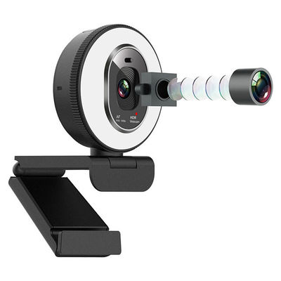Autofocus FHD 1080p Gaming Webcam Plug And Play Web Camera with Light Ring