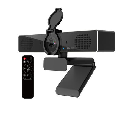 4K Fixed Focus Ultra HD Webcam 120 Degree Angle Views Built In Microphone / Speaker