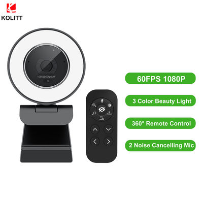 1080P 60FPS Beauty Filter Webcam With Privacy Cover Fast AutoFocus