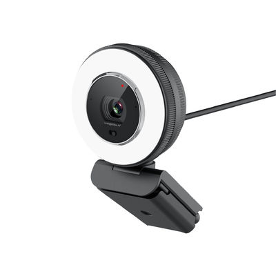 Multifunction 2K Stream Cam Autofocus Webcam Adjustable Ring Light