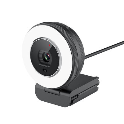 Multifunction 2K Stream Cam Autofocus Webcam Adjustable Ring Light