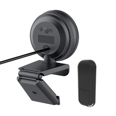 HD 1080p 60fps USB Camera With Ring Light / Remote Control Built In Privacy Cover