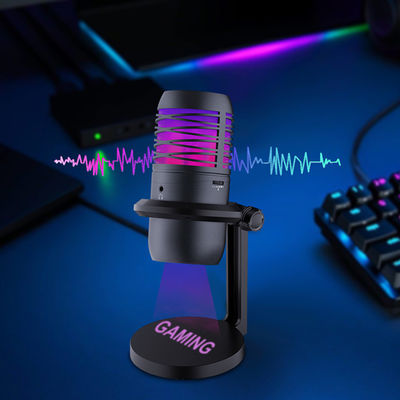 RGB Lighting USB Condenser Microphone For Streaming And Recording