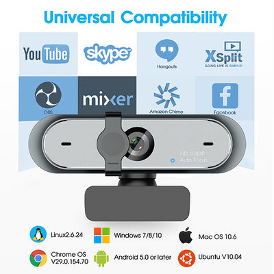 OV Sensor AutoFocus Full HD Webcam 1080P With Privacy Shutter