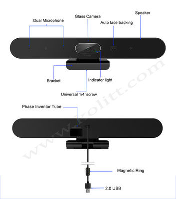 2K Zoom Wide Angle Conference Room Camera With Auto Tracking