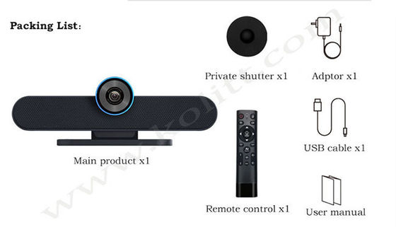 4K EPTZ Streaming Camera  Speaker Microphone 16X Digital Zoom Remote Control