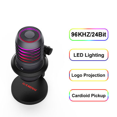 92khz 24bit Studio Cardioid Condenser Microphone with RGB Lighting