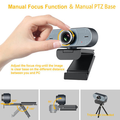 Manual Focus 1080P Gaming Webcam FHD H.264 Video Compression Automatic Low Light Correction