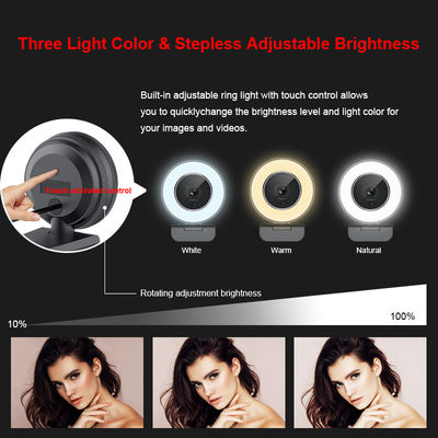 Professional Streaming Webcam 2k Autofocus AF / MF Ringlight Webcam