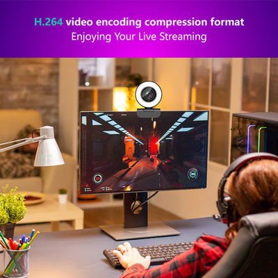 ZOOM / Skyp 1080p Gaming Webcam Ring Light For PC Laptop Desktop
