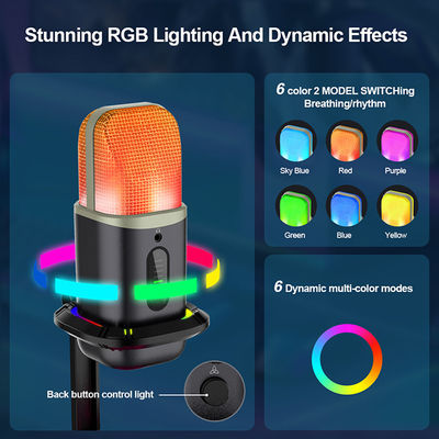 96KHZ 192KHZ USB Condenser Microphone With Shockproof Stand