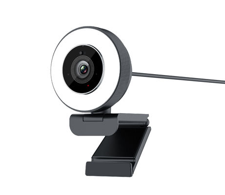 78 Degree HD 1080p Webcam With Ring Light And Microphone