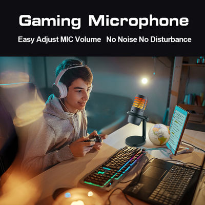 RGB Lighting USB Condenser Microphone For Streaming And Recording
