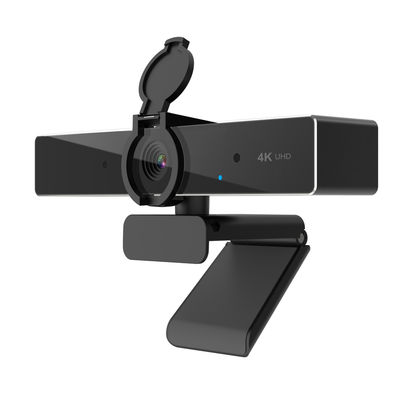 4K Fixed Focus Ultra HD Webcam 120 Degree Angle Views Built In Microphone / Speaker